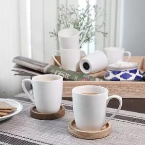 Newai Ceramic Coffees, 250 ml White METT Pack Of 2 Ceramic Coffee