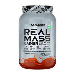 BIGMUSCLES NUTRITION Real Weight Gainers/Mass Gainers (2 kg, Choc