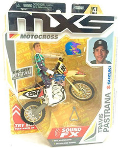 MXS Motocross Travis Pastrana Diecast Bike & Rider With