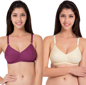 SOUMINIE by Belle Lingeries Flexi Fit Cotton Non-Padded Pack of 2 Women Full Coverage Non Padded Bra