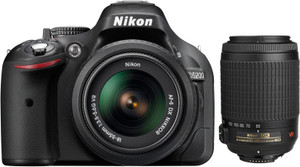 NIKON D5200 DSLR Camera (Body with AF-S 18 - 55 mm VR II + AF-S 55