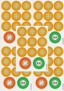 what are damage counters in pokemon cards Pokemon Damage Counter Pop Out Cardboard Sheet w/ Burn and Poison Markers —  Titan Cards Ltd main image 0