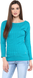 SKIDLERS Round Neck Self Design Women Pullover