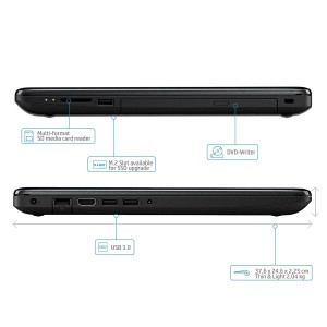 8UC33EA - Pc portable HP 15 i3-7020U 15.6 4GB 1TB W10 SL 