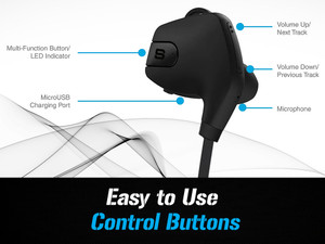 SoundBot SB565 Sports Wireless Earbud Bluetooth Headset