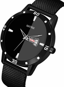 MATRIX DD 66 Black Dial Day Date Silicone Strap Analog Watch