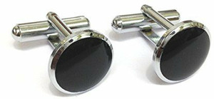 Bezel Brass Cufflink