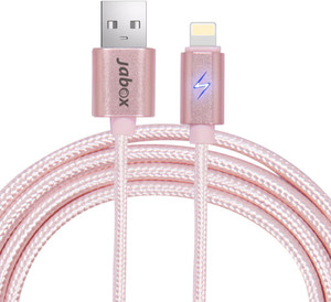 JABOX Micro USB Cable 1 m Nylon Braided Premium Lightening With LED Charge Indicator