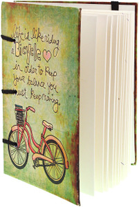 CRAFT CLUB Bicycle Print In Special Binding Notebook Regular Journal Unruled 144 Pages