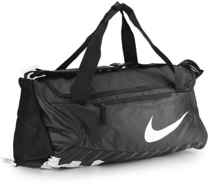NIKE Duffel Without Wheels BLACK/BLACK/(WHITE) Price in India