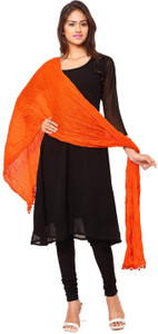 Pistaa Cotton Blend Solid Women Dupatta