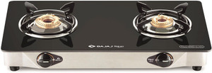 BAJAJ CGX2 Eco Glass, Stainless Steel Manual Gas Stove