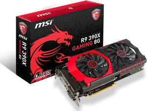 MSI R9 390X GAMING 8G GDDR5 6 GB AMD/ATI Chipset 512 bit 7010 MHz