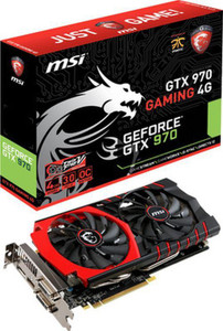 MSI Geforce GTX 970 Gaming GDDR5 4 GB NVIDIA Chipset 256 bit