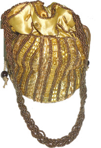 Ruhi's Creations Women Gold Messenger Bag