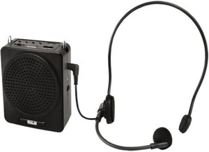 Ahuja NBA-20DP Neckband System Rechargeable with Mic,USB & SD Card Input Black 340gms
