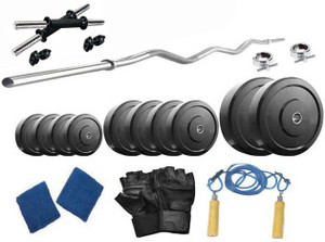 Protoner 20 kg 20 kg PVC weight with 3 rods Home Gym Combo