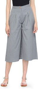 BITTERLIME Regular Fit Women Grey Trousers