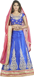 Oomph! Embroidered, Embellished Semi Stitched Lehenga Choli