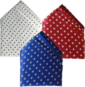 LOOPA Polka Print Polycotton Pocket Square