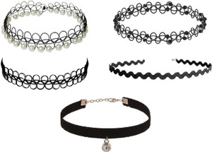 FashMade Pack of 5 Fabric Choker