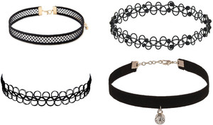 FashMade Pack of 4 Fabric Choker
