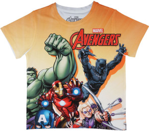 Marvel Avengers Boys Graphic Print Polycotton Regular T Shirt