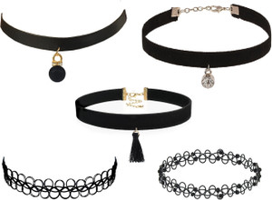 BNB Pack of 5 Fabric, Plastic Choker