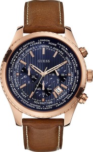 Guess Premium Pursuit Brown/Blue Chronograph Analog Watch  - For Men