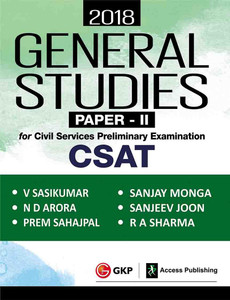 CSAT General Studies Paper II for Civil Services Preliminary Examination 2018  - GENERAL STUDIES