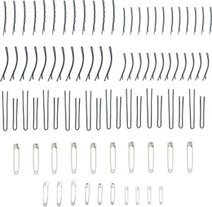 Out Of Box Combo Of 24 Bob Pin 24 Side Pin 20 Pieces Juda Pin 10 Piece Big Safety Pin 10 Piece Mixed Size Safety Pins Hair Pin