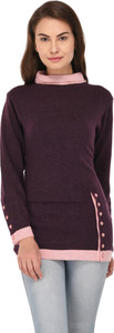 Leebonee Solid Turtle Neck Casual Women Purple, Pink Sweater
