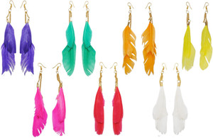 BNB Tribal Feather (Pack of 7) Alloy Drops & Danglers