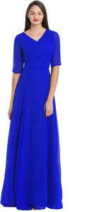 shaper Women Maxi Blue Full Length Dress