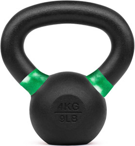 KOBO 4 Kg Cast Iron for Strength and Conditioning Black Kettlebell