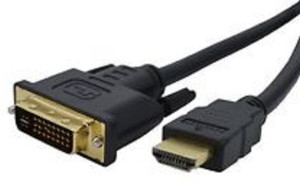 TECHON  TV-out Cable HDMI TO DVI CABLE GOLD PLARED 1.5 METER
