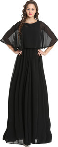 shaper Women Maxi Black Full Length Dress