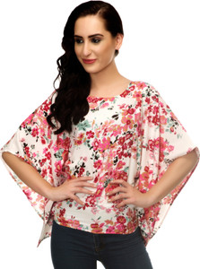 adyuth Floral Print Poly Crepe Women Kaftan