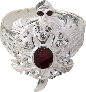 Shining Jewel Designer Tortoise Ring Brass Crystal Gold Plated Ring