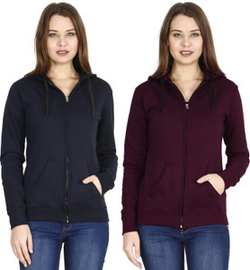 Fleximaa Full Sleeve Solid Women Sweatshirt