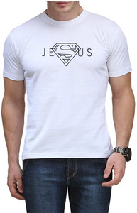 Rexel Spelax Superhero Men Round Neck White T-Shirt