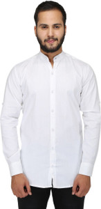BTC Men Solid Casual White Shirt