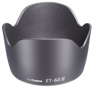 BOOSTY Great ET-60 II Bayonet Mount dedicated replaces lens hood EF-S 55-250mm F/4-5.6 IS II, EF-S 55-250mm F/4-5.6 IS, EF 75-300mm F/4-5.6 III USM, EF 75-300mm F/4-5.6 III Lens  Lens Hood