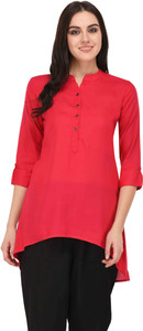 Pistaa Women Solid A-line Kurta