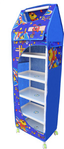 FLIPZON Baby 6 Shelve Unbreakable Material PVC Collapsible Wardrobe