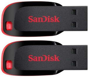 SanDisk Cruzer Blade 16GB USB 2.0 Pendrive ( Pack of 2 ) 16 GB Pen Drive Compatible with Netbook, Desktop Computer, Laptop USB 2.0 Plastic Case
