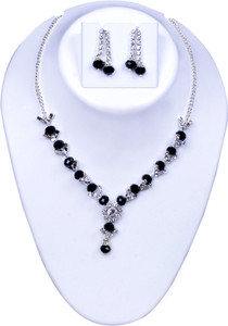 VIVAAN Stone Black, Blue Jewellery Set