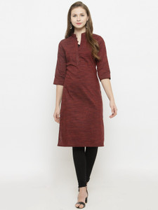Enchanted Drapes Women Solid Straight Kurta