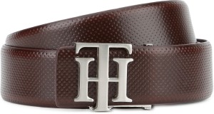TOMMY HILFIGER Men Formal Brown Genuine Leather Belt