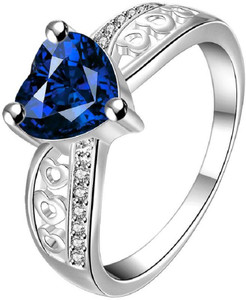 Via Mazzini US Size - 7 Bronze Cubic Zirconia Silver Plated Ring